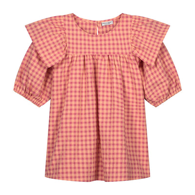 DAILY BRAT - Gail Checked top Sweet Pink - Le CirQue Kidsconceptstore 