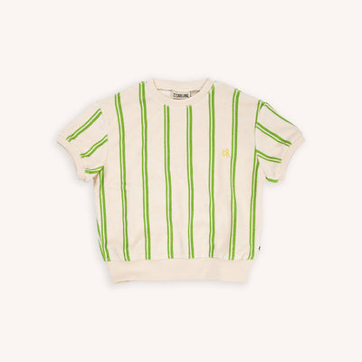 CARLIJNQ - Short Sleeve Shirt Stripes Green - Le CirQue Kidsconceptstore 