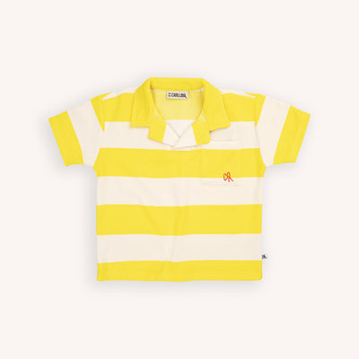 CARLIJNQ - Yellow Stripe Polo Shirt - Le CirQue Kidsconceptstore 