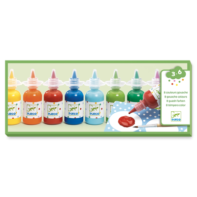 DJECO - Verf voor de Allerkleinste (8 kleuren) 3+ - Le CirQue Kidsconceptstore 