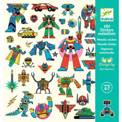 DJECO - 160 stickers Foil "Robots" (2x80stuks) 4+ - Le CirQue Kidsconceptstore 