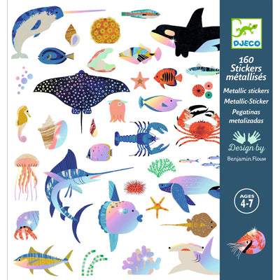 DJECO - 160 stickers Holographic "Ocean" (2x80stuks) 4+ - Le CirQue Kidsconceptstore 