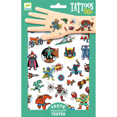 DJECO - Set Tattoos "Schurken&Helden" 3+ - Le CirQue Kidsconceptstore 