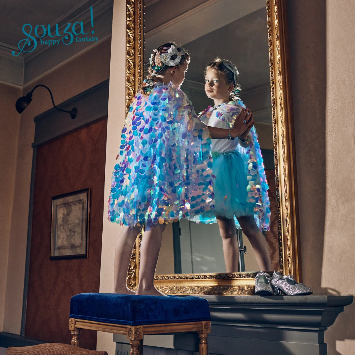 SOUZA - Holographic Cape "Lorelie" (5-7 jaar) - Le CirQue Kidsconceptstore