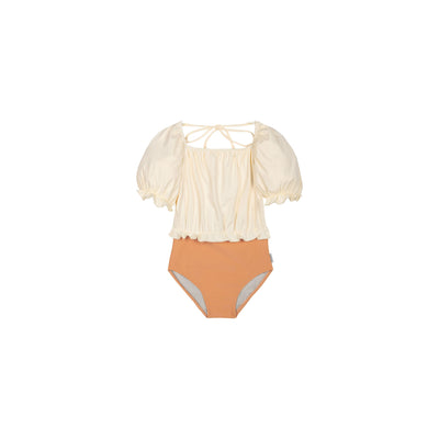 MIPOUNET - Elisa Block Color Swimsuit Ecru/Peach - Le CirQue Kidsconceptstore 