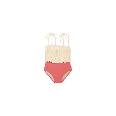 MIPOUNET - Julieta Block Color Swimsuit Ecru/Coral - Le CirQue Kidsconceptstore 