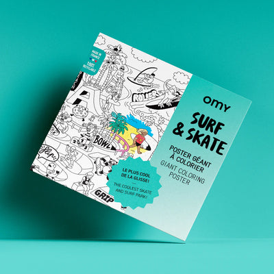 OMY - Kleurposter Surf&Skate (70cm x 100 cm) 6+ - Le CirQue Kidsconceptstore 