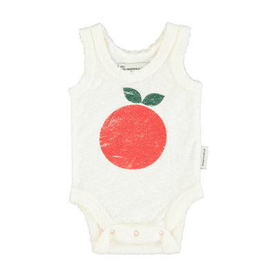 PIUPIUCHICK - Short Sleeve Bodysuit Ecru Apple - Le CirQue Kidsconceptstore 