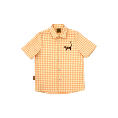 HEBE - Yellow check & embroidery Shirt - Le CirQue Kidsconceptstore 