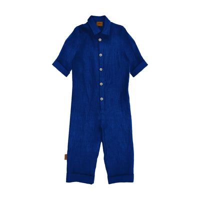 HEBE - Dark Blue Linen Jumpsuit - Le CirQue Kidsconceptstore 