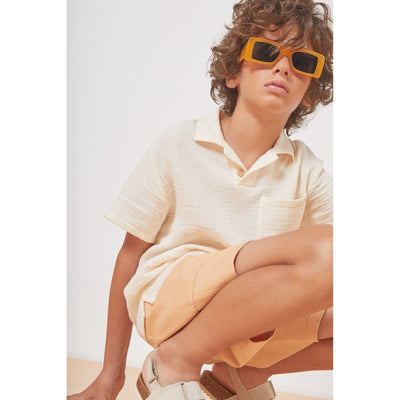 MIPOUNET - Nicolo Muslin Polo Shirt - Le CirQue Kidsconceptstore 