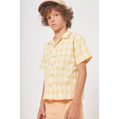 MIPOUNET - Matteo Vichy Shirt Yellow - Le CirQue Kidsconceptstore 