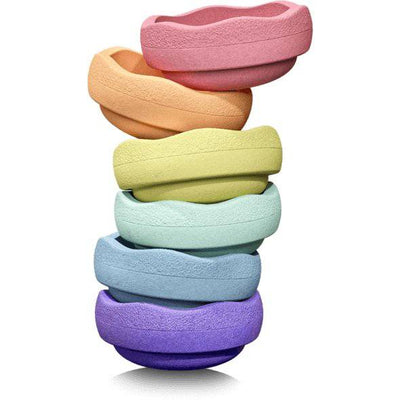 STAPELSTEIN - Set of 6 Rainbow Original Pastel - Le CirQue Kidsconceptstore 