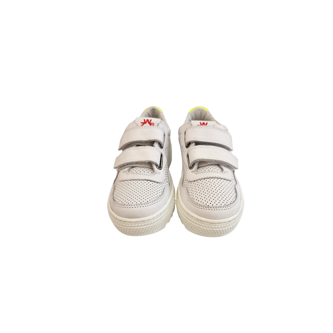 W6YZ - Calf Perf. White/Yellow Fluo - Le CirQue Kidsconceptstore 
