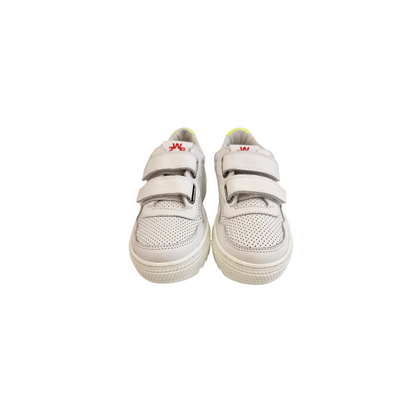 W6YZ - Calf Perf. White/Yellow Fluo - Le CirQue Kidsconceptstore 