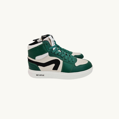 HIP SHOE STYLE - High Sneaker s With Green/Beige/White - Le CirQue Kidsconceptstore 