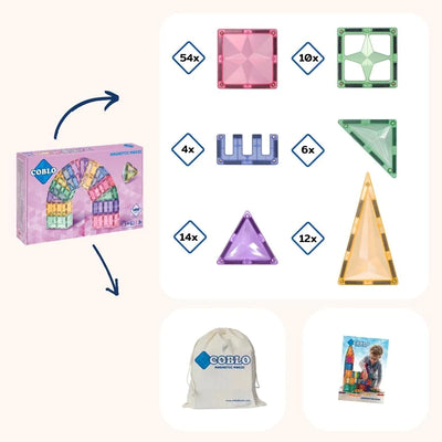 COBLO - Magnetische stenen Pastel (100 stuks) 3+ - Le CirQue Kidsconceptstore 
