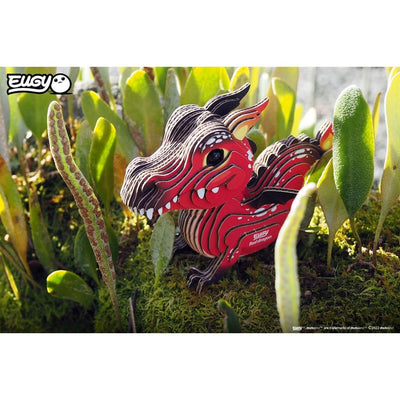 EUGY - 3D Paper Puzzel DIY Rode draak (1 stuk) 6+ - Le CirQue Kidsconceptstore 