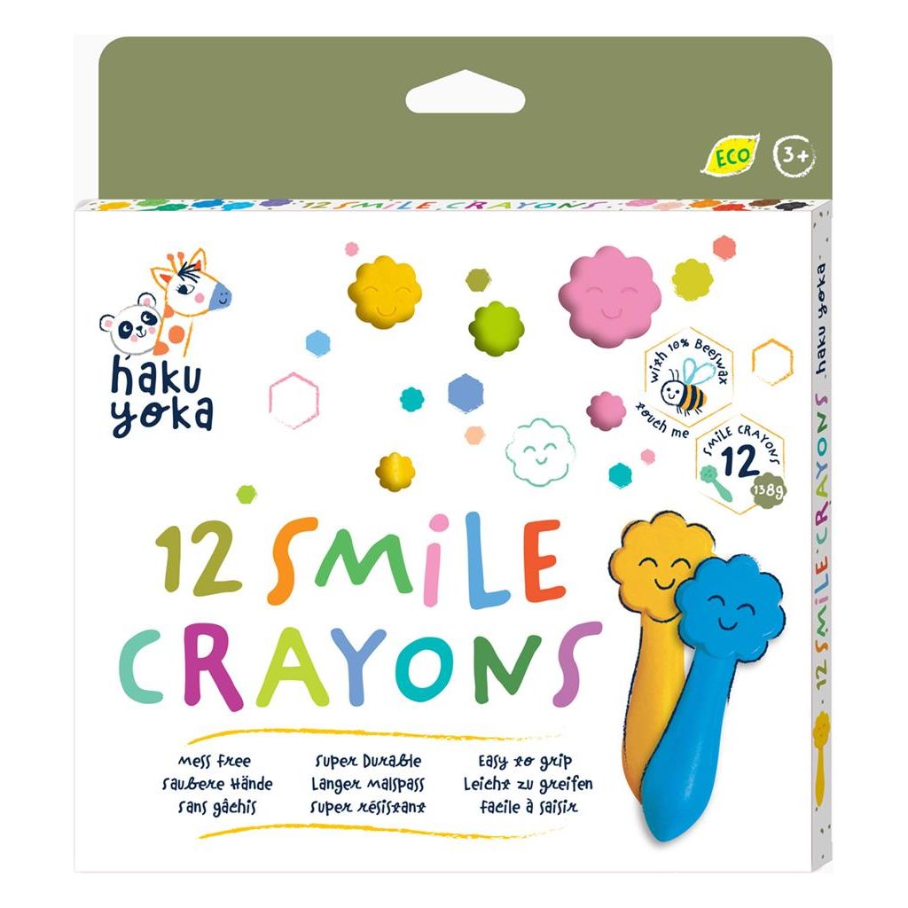 HAKU YOKA - Waskrijtjes Lachend Gezichtje (12stuks) 3+ - Le CirQue Kidsconceptstore 