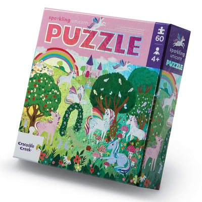 CROCODILE CREEK - Unicorn Glitter/Foil Puzzel (40 stuks) 4+ - Le CirQue Kidsconceptstore 