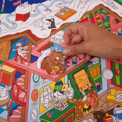 OMY - Stickerposter Christmas (70cm x 100 cm) 4+ - Le CirQue Kidsconceptstore 