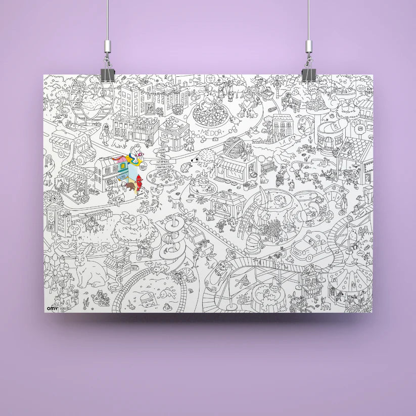 OMY - Kleurposter Animal City (70cm x 100 cm) 6+ - Le CirQue Kidsconceptstore 