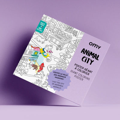 OMY - Kleurposter Animal City (70cm x 100 cm) 6+ - Le CirQue Kidsconceptstore 