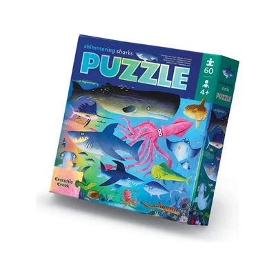 CROCODILE CREEK - Shimmering Shark/Foil Puzzel (40 stuks) 4+ - Le CirQue Kidsconceptstore 