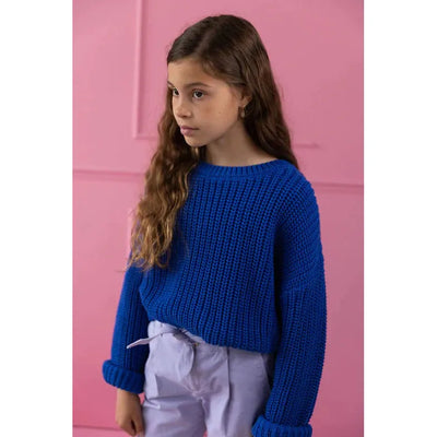 YUKI KIDSWEAR - Chunky Knitted Sweater Blueberry (unisex) Presale - Le CirQue Kidsconceptstore 