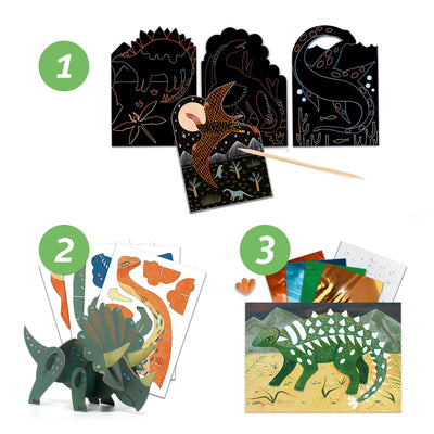 DJECO - Multi Knutselbox 6 in 1 "Dinosaurus" 6+ - Le CirQue Kidsconceptstore 