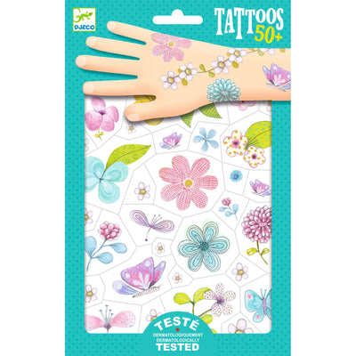 DJECO - 50+ Set Tattoos "Flowers" (glitter) 3+ - Le CirQue Kidsconceptstore 