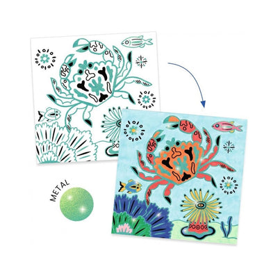 DJECO - Kleurplaten "Under the Sea" met Metallic 5+ - Le CirQue Kidsconceptstore 