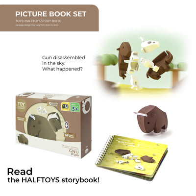 HALFTOYS - 3D Magnetic Toy "Gnu" - Le CirQue Kidsconceptstore 