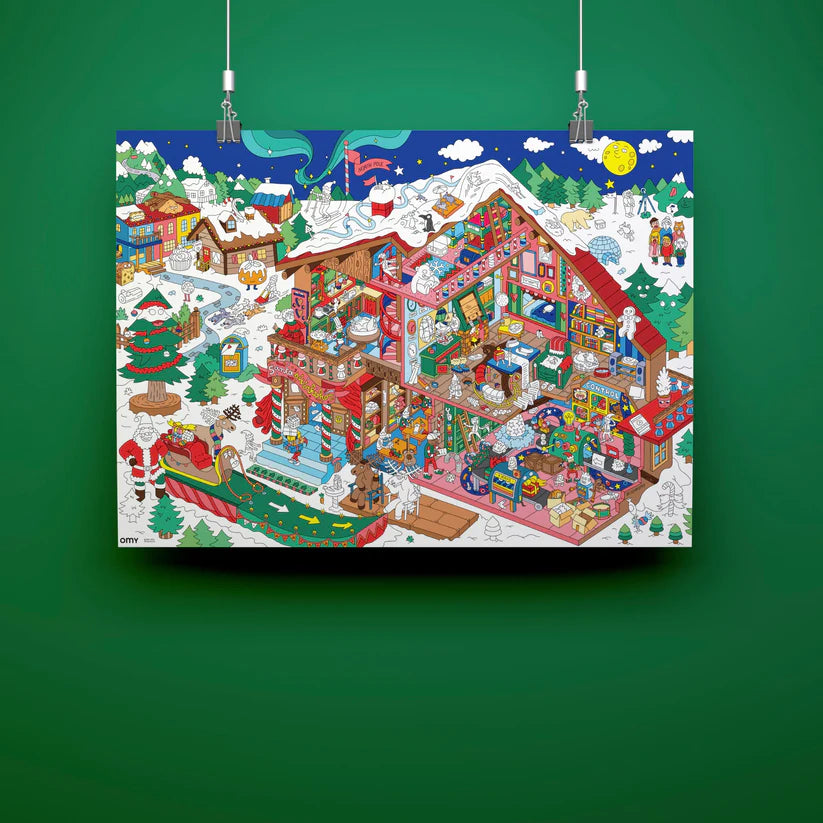 OMY - Stickerposter Christmas (70cm x 100 cm) 4+ - Le CirQue Kidsconceptstore 