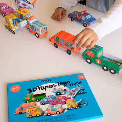 OMY - Paper Toy Knutsel Set "Vroom" 6+ - Le CirQue Kidsconceptstore 