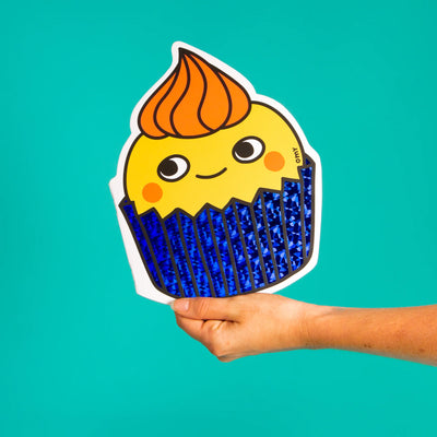 OMY - Schriftje Met tekeningen/stickers "Cupcake" - Le CirQue Kidsconceptstore 
