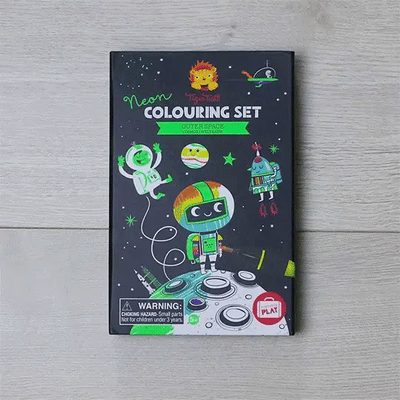 TIGER TRIBE - Kleurset Neon Space (Incl Vilstiften en Stickers) 5+ - Le CirQue Kidsconceptstore 