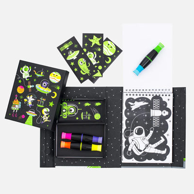TIGER TRIBE - Kleurset Neon Space (Incl Vilstiften en Stickers) 5+ - Le CirQue Kidsconceptstore 