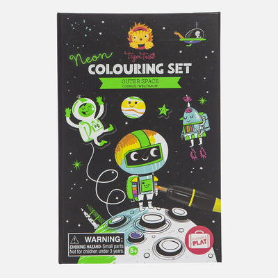 TIGER TRIBE - Kleurset Neon Space (Incl Vilstiften en Stickers) 5+ - Le CirQue Kidsconceptstore 