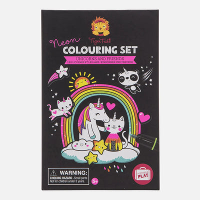 TIGER TRIBE - Kleurset Neon Unicorn (Incl Vilstiften en Stickers) 5+ - Le CirQue Kidsconceptstore 