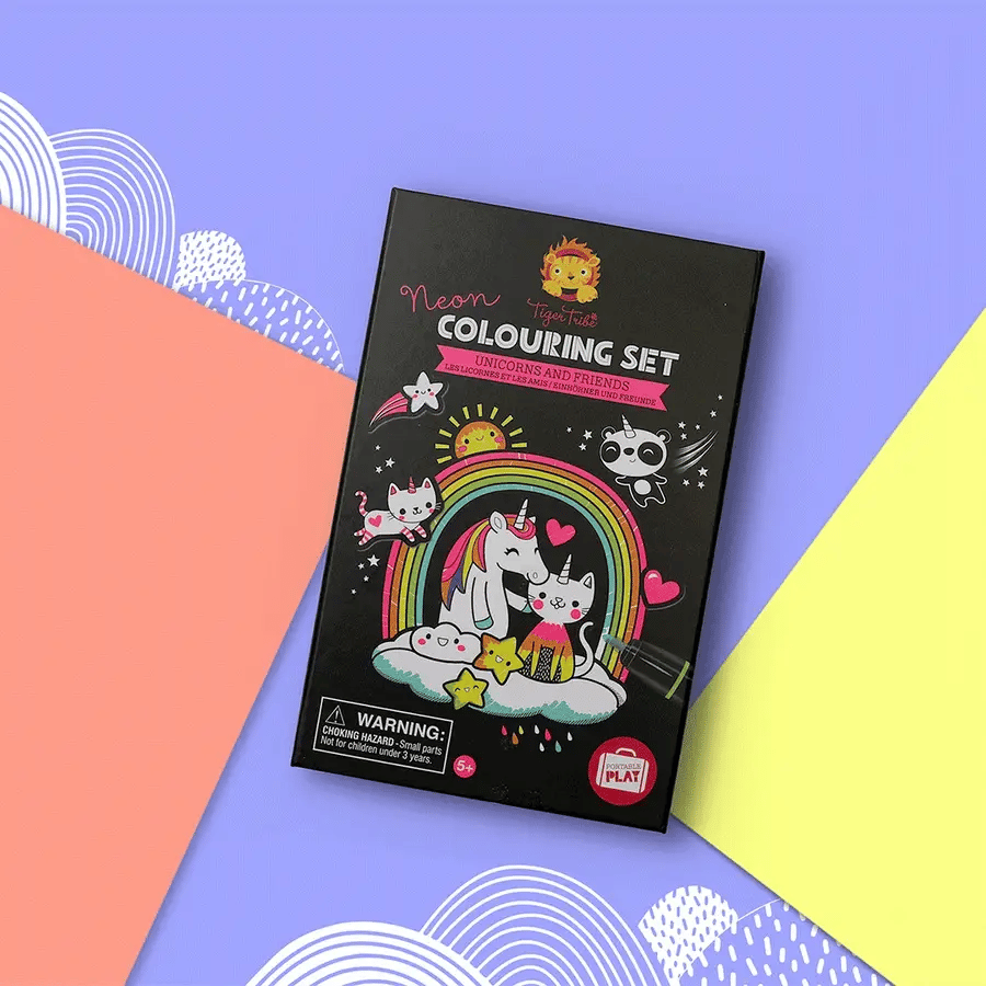 TIGER TRIBE - Kleurset Neon Unicorn (Incl Vilstiften en Stickers) 5+ - Le CirQue Kidsconceptstore 