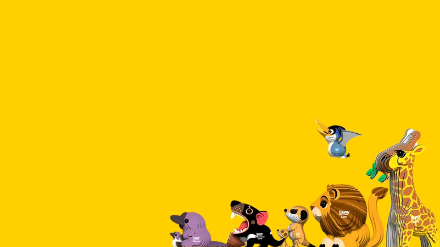 3D-kartonnen dierenpuzzels 