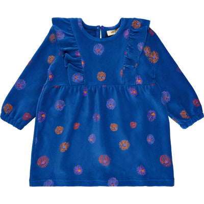SOFT GALLERY - SGB Eleneor Velvet Flower Dress True Blue - Le CirQue Kidsconceptstore 