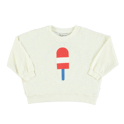 PIUPIUCHICK - Sweat Shirt Ecru "Ice Cream" Print - Le CirQue Kidsconceptstore 