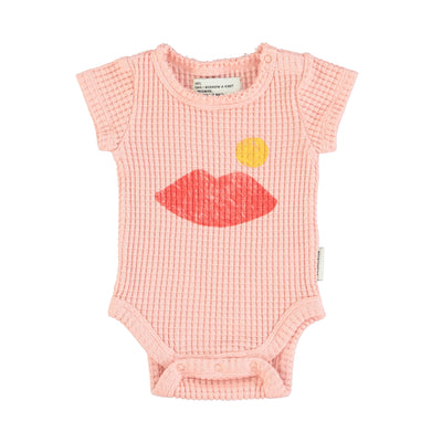 PIUPIUCHICK - Short Sleeve Bodysuit Light Pink - Le CirQue Kidsconceptstore 