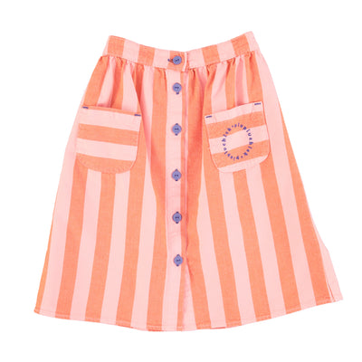 PIUPIUCHICK - Long Skirt Orange/Pink Stripes - Le CirQue Kidsconceptstore 