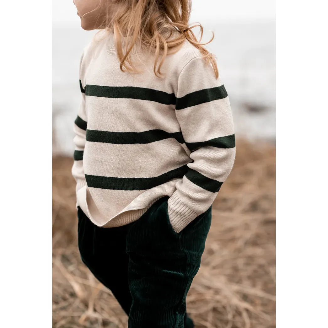 FLIINK - Stripe Pullover Seashell/Pinegrove - Le CirQue Kidsconceptstore 