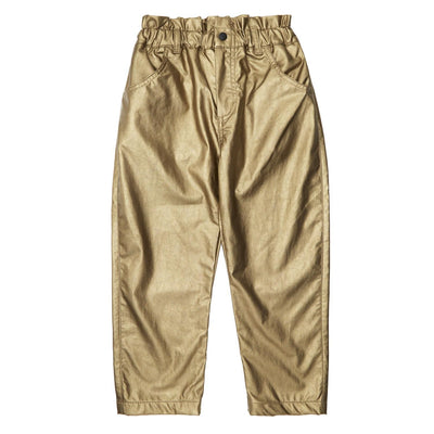 TOCOTO VINTAGE - Gold Faux Leather Pants - Le CirQue Kidsconceptstore 