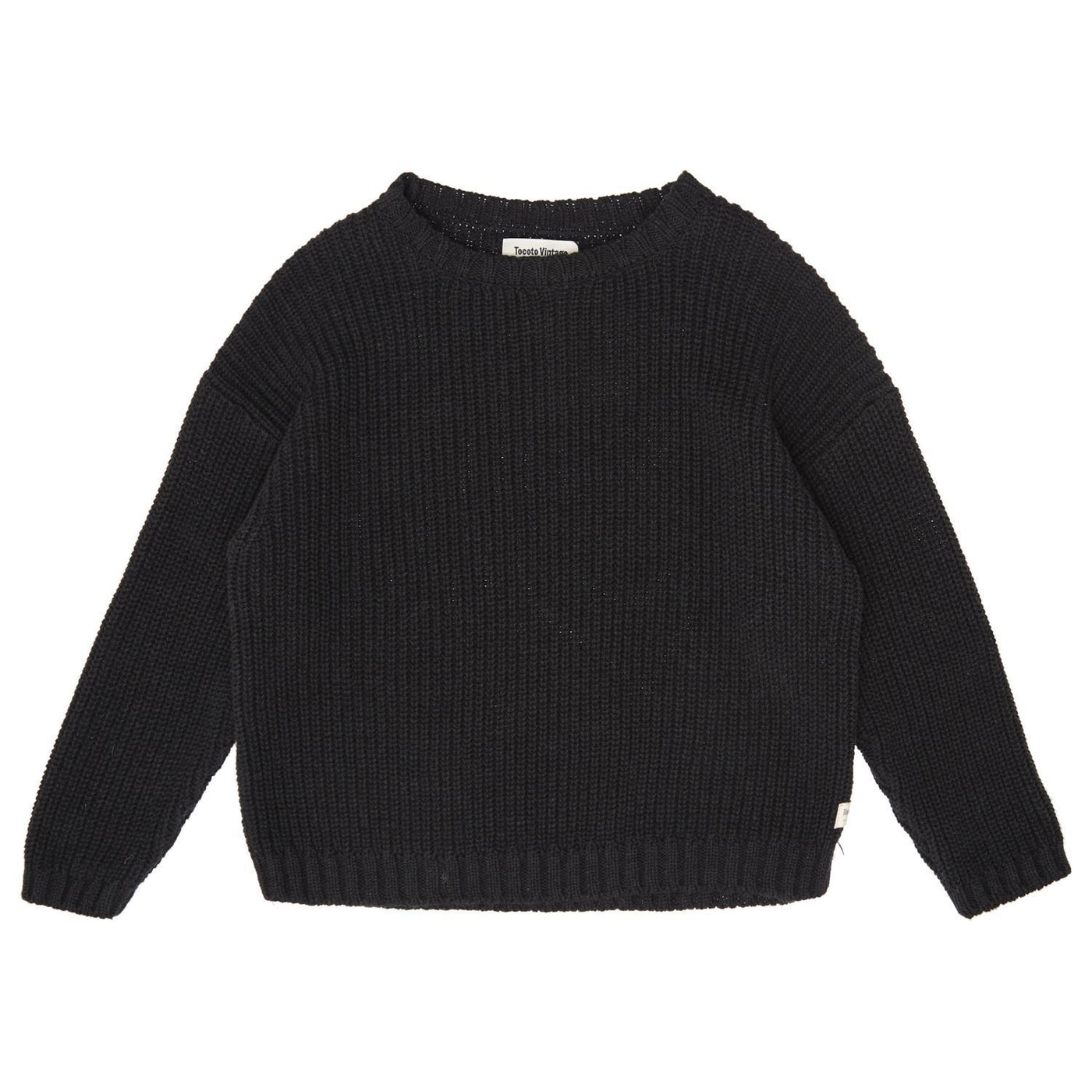 TOCOTO VINTAGE - Kid Pearl Knit Basic Dark Grey - Le CirQue Kidsconceptstore 