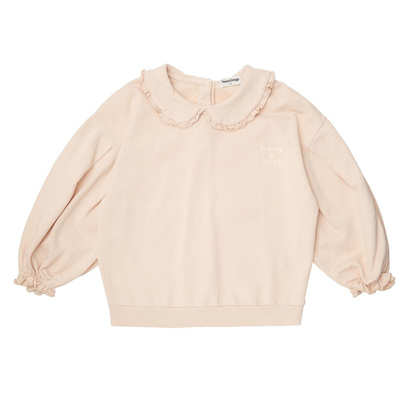 TOCOTO VINTAGE - Bobo Collar Sweatshirt Pink - Le CirQue Kidsconceptstore 